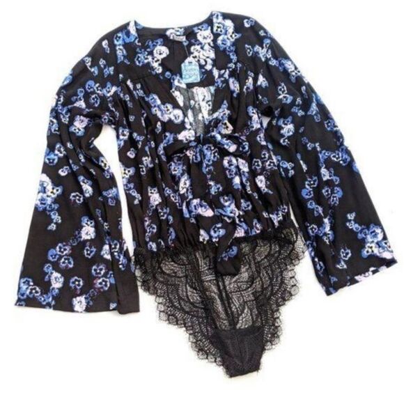 NWT Free People Forties Feels Floral Bodysuit - Picture 7 of 10